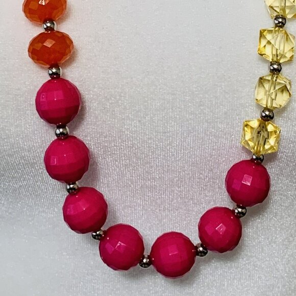 Jennifer Miller Necklace Long Candy Colored Beaded Single or Double Strand Geome - Picture 3 of 5